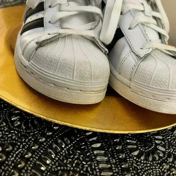 GIRLS ADIDAS SUPERSTAR SNEAKERS SIZE 2.5 M ORTHOLITE - Picture 6 of 13